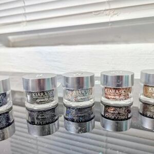 Kiara Sky Sprinkle On Glitter Set - Silver, Black, Brown